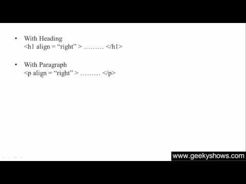20 Align Attribute in HTML Hindi