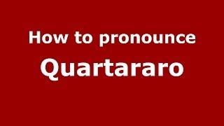 How to pronounce Quartararo