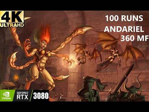 DIABLO 2 RESURRECTED - 100 ANDARIEL HELL RUNS - 360 MF