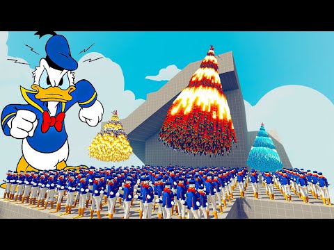 200x DONALD DUCK vs 4x EVERY GOD - Totally Accurate Battle Simulator TABS