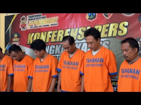 POLRESTA SIDOARJO UNGKAP 53 KASUS PERJUDIAN DAN RINGKUS 56 TERSANGKA