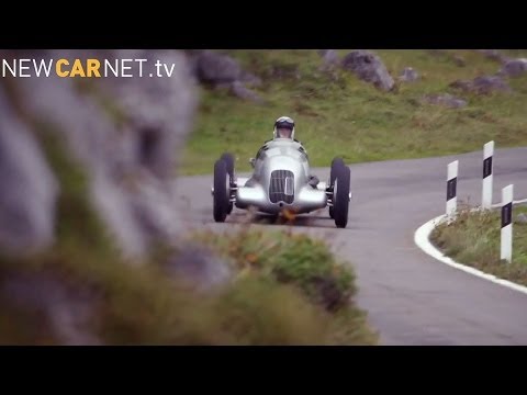 Thumbnail for Lewis Hamilton takes Silver Arrow W25 up Klausenpass Hill by Mercedes-Benz