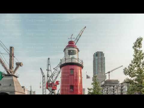 Hyperlapse of The Low Light of Hook of Holland in Rotterdam, Netherlands.
