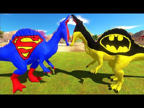 SUPERMAN SPINOSAURUS DEATH RUN - Animal Revolt Battle Simulator