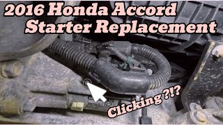 No Crank, No Problem: 2016 Honda Accord Starter Replacement