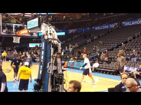 Oklahoma City Thunder Serge Ibaka Warming Up 12:11:14