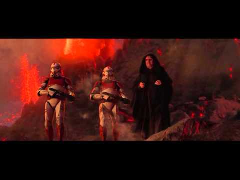 Star Wars Episode III Revenge Of The Sith burned Anakin with Palpatine lava Mustafar