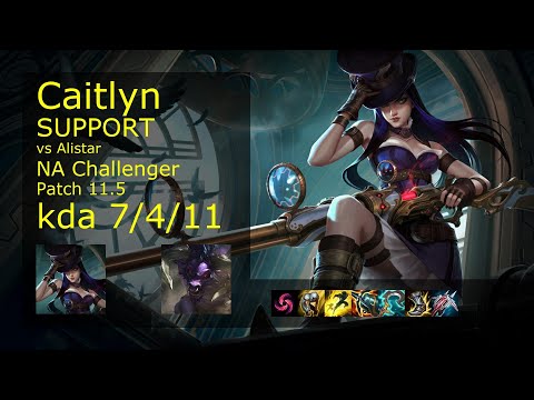 Caitlyn Support vs Alistar - NA Challenger 7/4/11 Patch 11.5 Gameplay