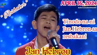 APRIL 16 2024 | JAN HEBRON | RESBAKAN | RESBAKAN | TNT KIDS