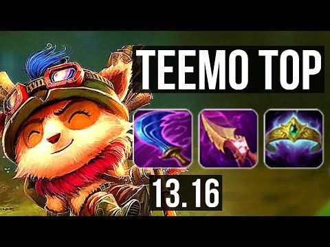 TEEMO vs AZIR (TOP) | 2.9M mastery, 1600+ games, 7 solo kills, Rank 7 Teemo | KR Master | 13.16