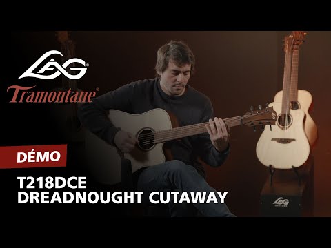 LAG T118DCE Tramontane Dreadnought Cutaway Electric image 4