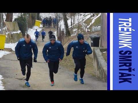 Hráči si dali pořádně do těla, v rámci tréninku dobývali "Smrťák"