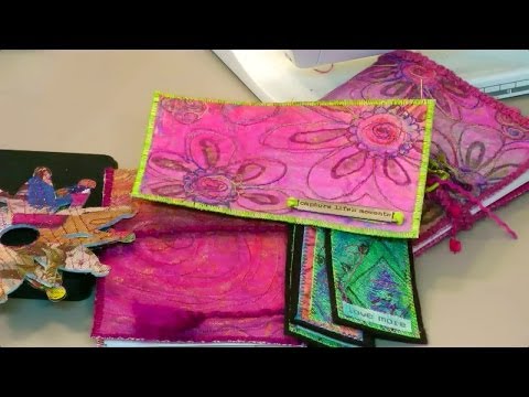 Fabric Paper Made From Construction Paper - HowToGetCreative.com with Barb Owen