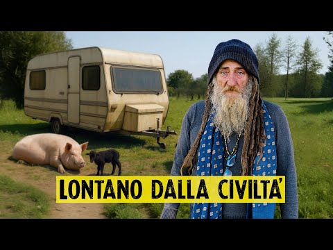 L'uomo che vive da solo, con un maiale e un agnello, in uno stato autonomo