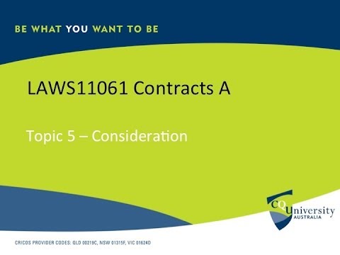 Contract Law: Consideration