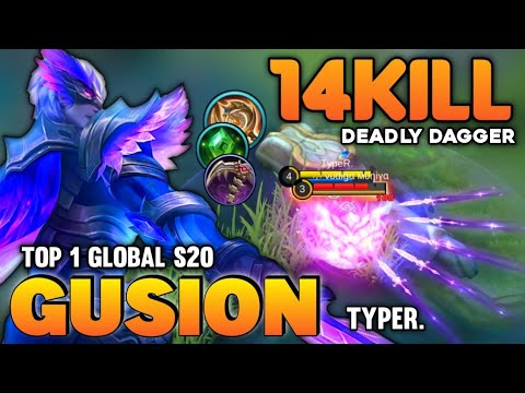 BRUTAL DAGGER! GUSION BEST BUILD 2021 | TOP 1 GLOBAL GUSION GAMEPLAY | MOBILE LEGENDS✓