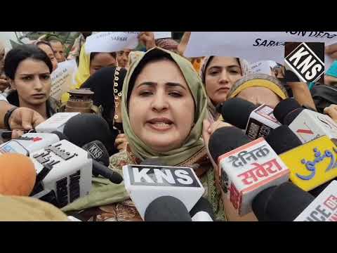 JK Apni Party Women’s Wing Protests at Press Colony Srinagar against Omar A...