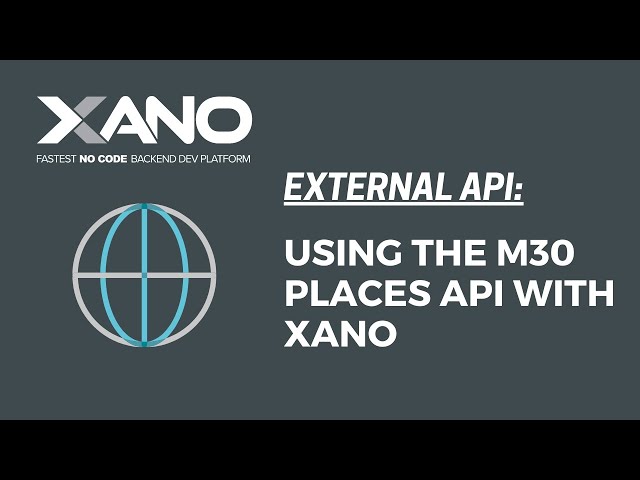 Using the M3O Place API with Xano