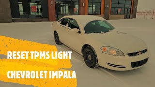 Reset / Clear TPMS Tire Pressure Light on Chevrolet Impala (2006 - 2016)