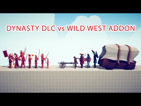 DYNASTY DLC TEAM vs WILD WEST ADDON TEAM - Totally Accurate Battle Simulator TABS