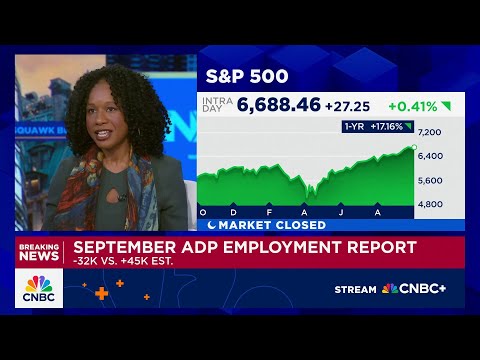 Private payrolls declined in September by 32,000 in ADP report coming amid shutdown data blackout