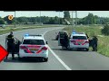 Beelden van arrestaties op snelweg A58 vanuit cabine vrachtwagen