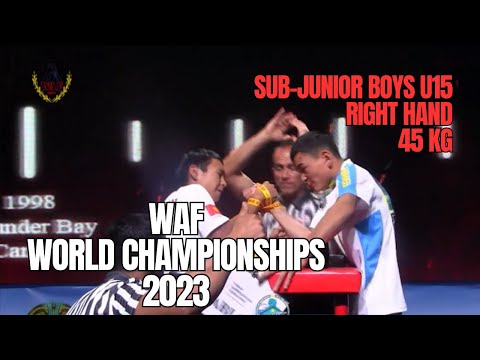 2023 WAF 45 KG RIGHT HAND SUB-JUNIOR BOYS U15 ALL MATCHES