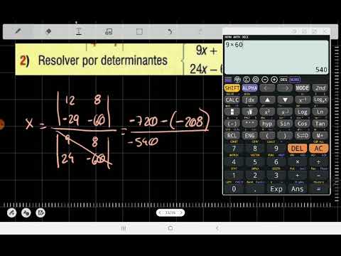 Sistemas de ecuaciones por determinantes 3