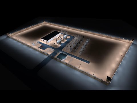 Simulation and modeling of the exterior lighting of a 60/30 kV transformer substation