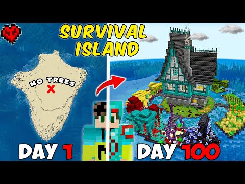 I Survived 100 Days on a SURVIVAL ISLAND in Minecraft 1.20 [Movie]