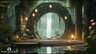 Lotus Meditation Garden for Stress Relief | Relaxing Healing Music at Peaceful Oasis to Sleep & Calm