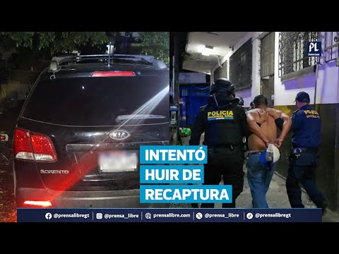 Interceptan camioneta y recapturan a “El Brown” junto a tres pandilleros en Escuintla