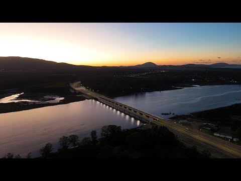 Amanecer en el arroyo Solís Grande.(Peaje de Solís)