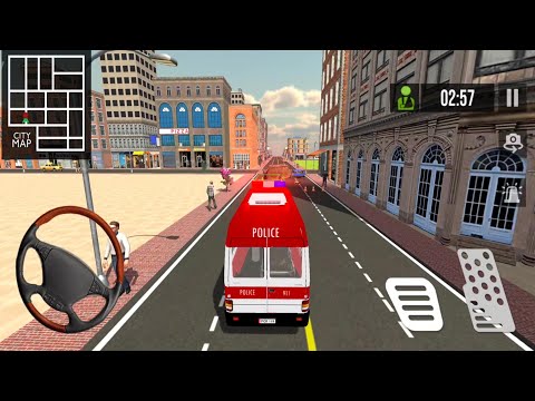 Policeman Emergency Ambulance Rescue Van Driving Simulator _ Yellow Ambulance Drive - Gameplay #197