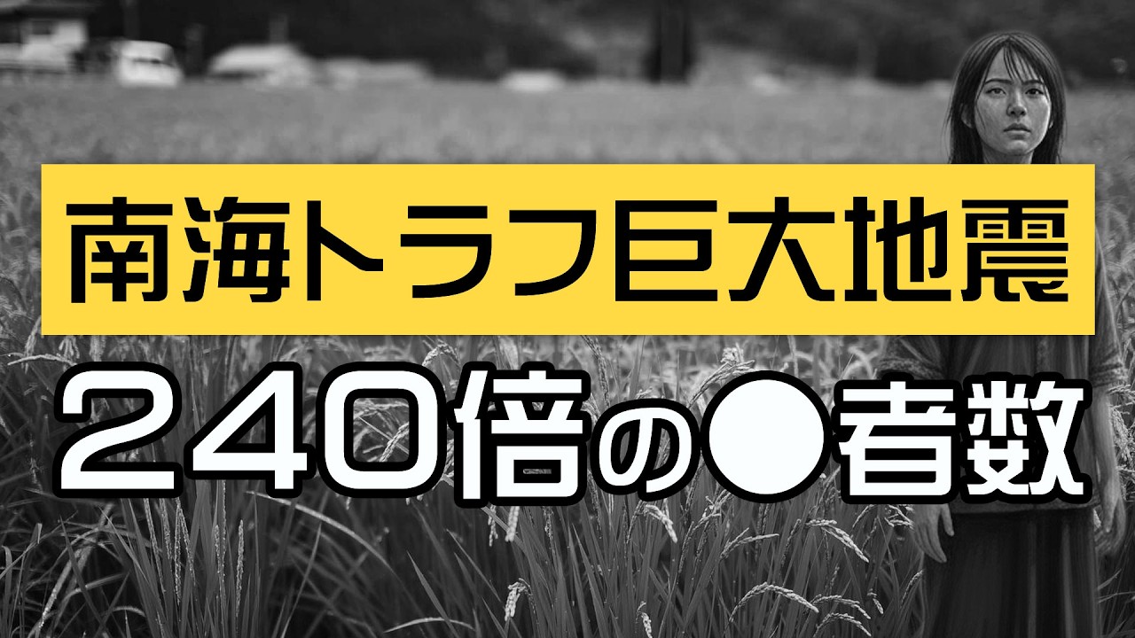 南海トラフ巨大地震の 240倍 の犠牲者数