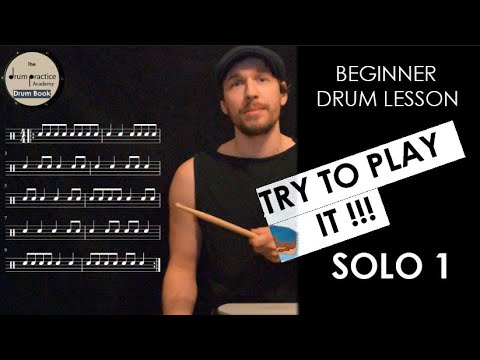 AMAZING BEGINNER DRUM LESSON FOR PRACTICE PAD !!! Learn your first Drum Solo | Snare Solo 1