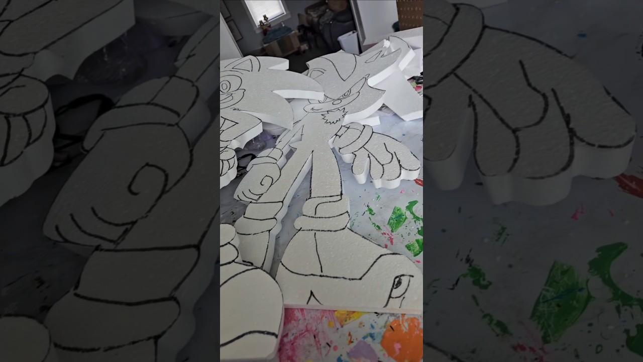 DIY Sonic & Shadow Cutouts – Quick Party Decor Tutorial