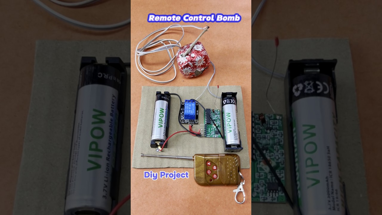 DIY Wireless Time Project: Experimenting With RF & Relay Module Bomb Activation Technology #shorts