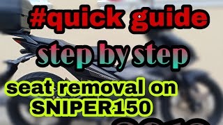 Download lagu YAMAHA SNIPER150 2019 MODEL SEAT REMOVAL | quick guide | TUTORIAL mp3