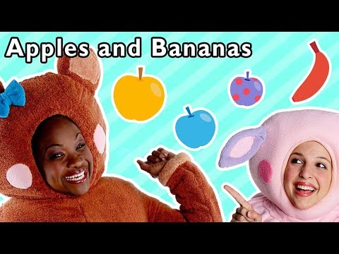 Apples and Bananas + More | SILLY COLORS FRUITS SONGS | Mother Goose Club Phonics Songs