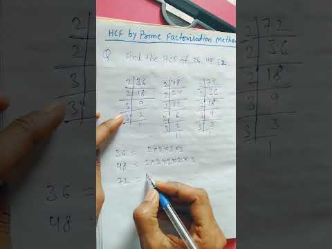 HCF by prime factorisation method