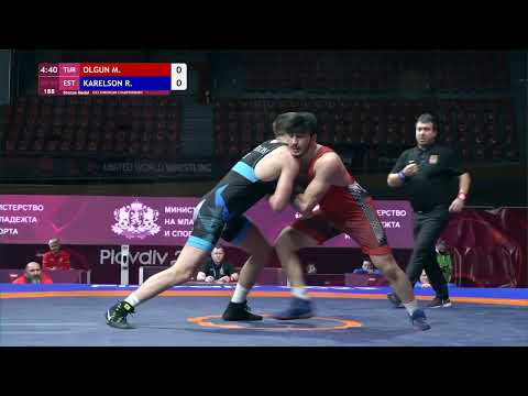 BRONZE GR - 97 kg: M. OLGUN (TUR) v. R. KARELSON (EST)