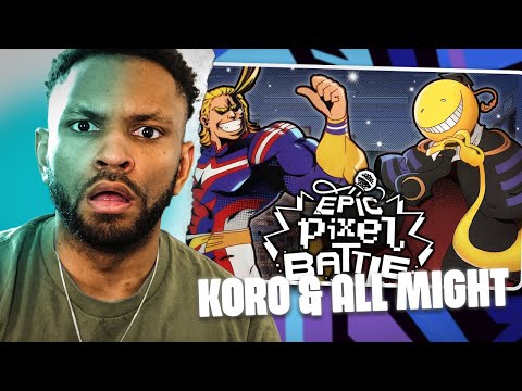 Je RÉAGIS à All Might Vs Koro Sensei de EPIC PIXEL BATTLE