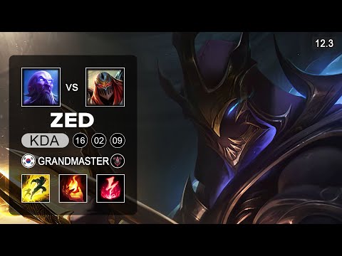 Zed Mid vs Ryze - KR Grandmaster - Season 12 Patch 12.3