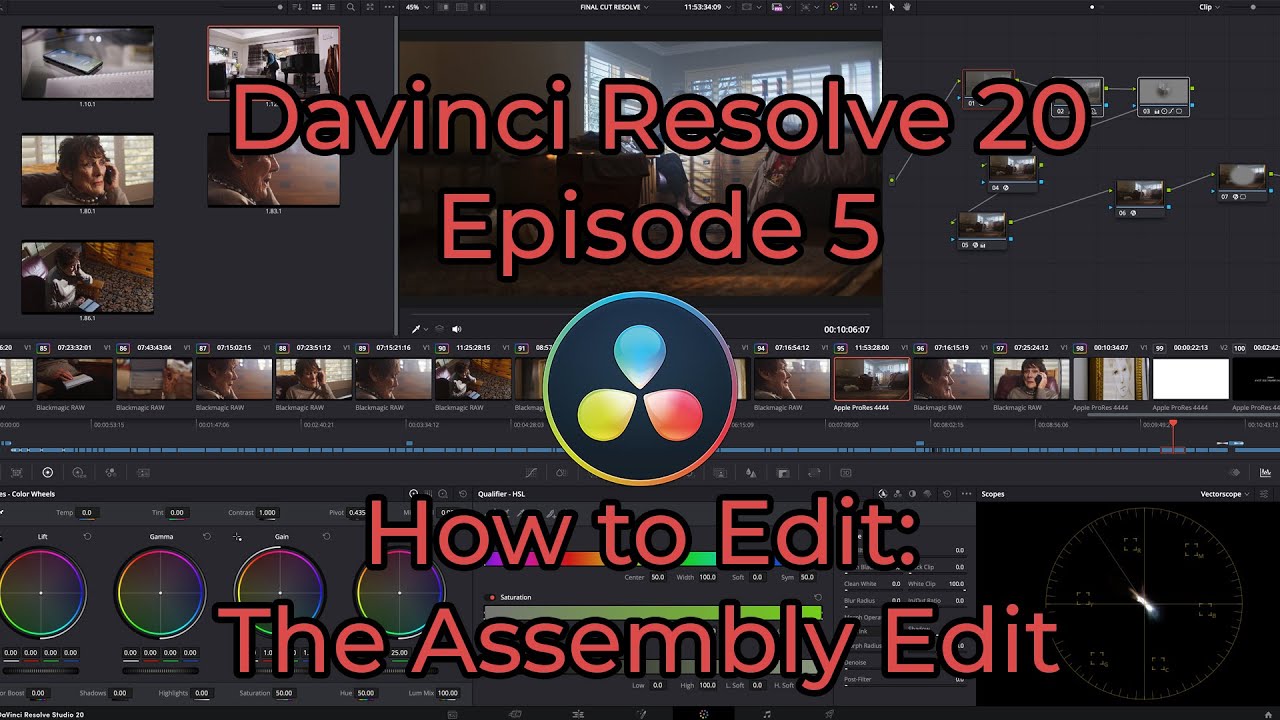 Davinci Resolve 20 - Episode 5 - How to Edit in Resolve: The Assembly Cut