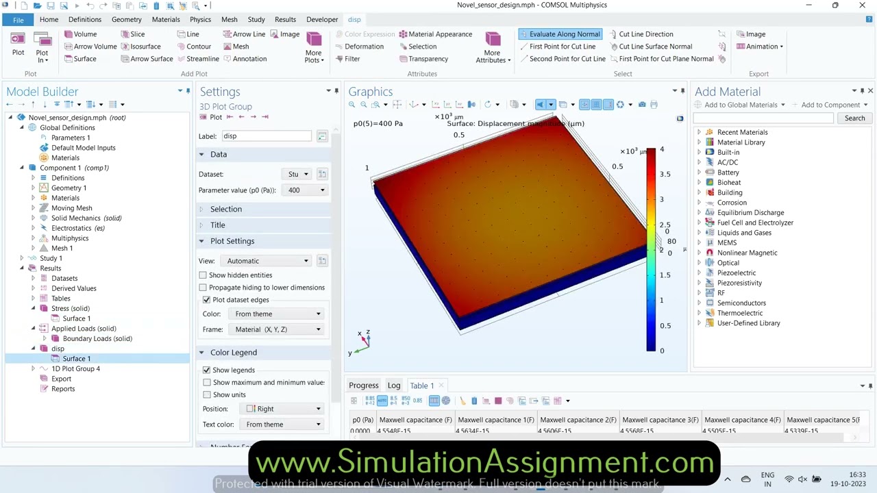 Sensor design and analysis in COMSOL SIMULATION
