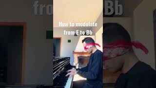 How to modulate from E to Bb #shorts