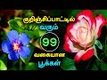 Collection Of 99 Tamil Flowers Described In Kurunjipaatu