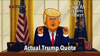 Actual Trump Quotes Read By Cartoon Donald Trump