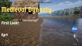 Medieval Dynasty Gameplay Episode 1| House build, Boar hunting, Cooking and resource gathering